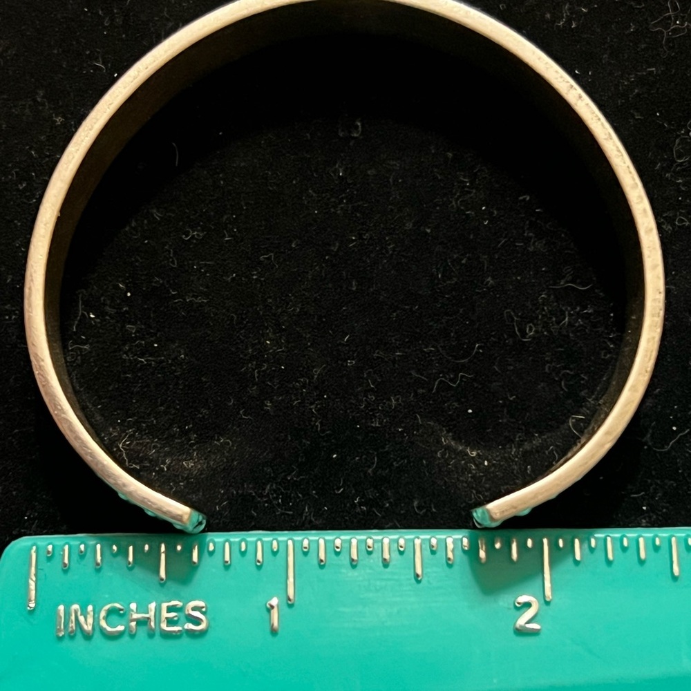 TAXCO 925 STERLING SILVER BEADED CUFF BRACELET - Picture 3 of 8